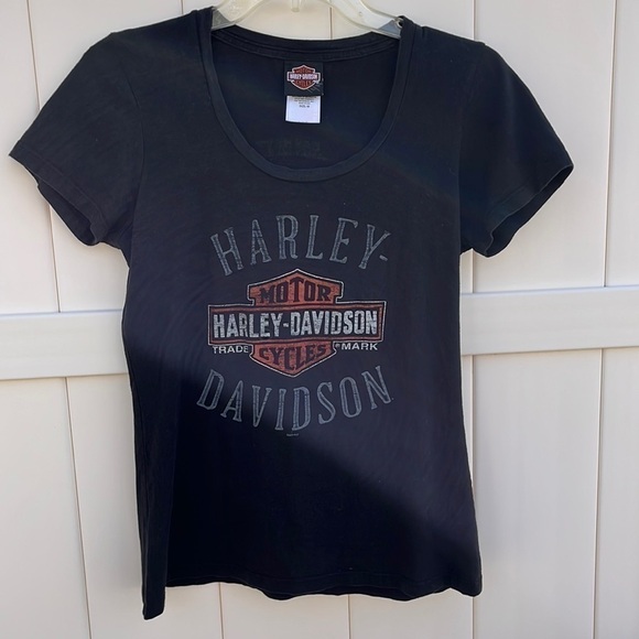 Harley-Davidson® Women's Endless Beauty Short Sleeve Scoop Tee, Black medium - Picture 1 of 5